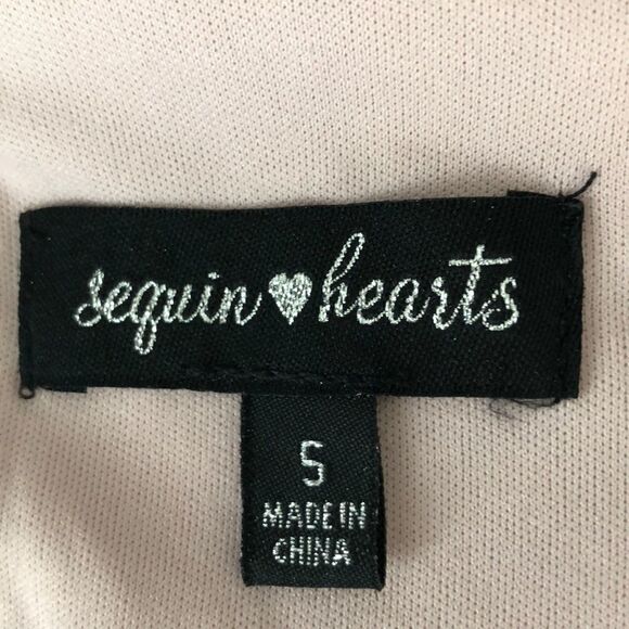 Sequin Hearts Illusion Waist Lace Fit/Flare Dress - Picture 10 of 13